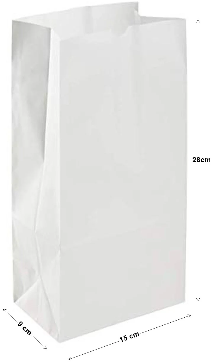 Bolsa Papel #6 Libras Blanco 15×9×28cm Weyerhaeuser® 32476507066 [Pieza]