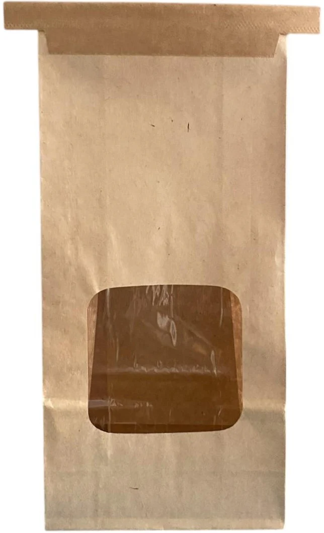 Bolsa Papel c/Cintilla c/Ventana p/500g int.Poly Kraft 120×63×241 Bol y Arte BS2KTn-4-500 [Pieza] - Image 2