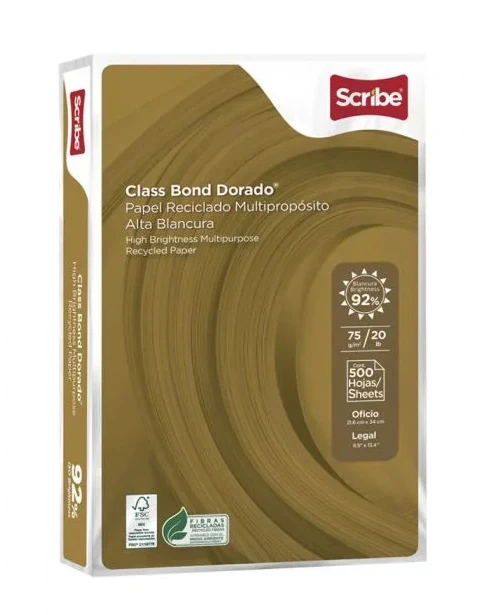 Bond 37kg 50kg Blanco 93% Class Sc Dorado c/500 Scribe® [Resma] - Image 2