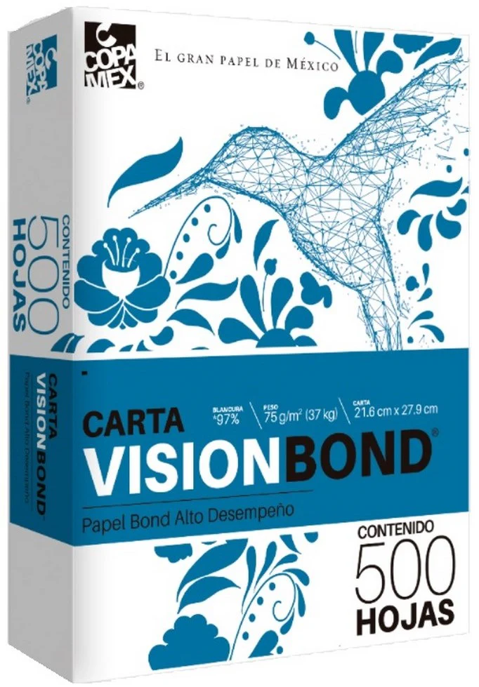 Bond 37kg 50kg Blanco 97% Visión paquete c/500 Copamex® [Resma]