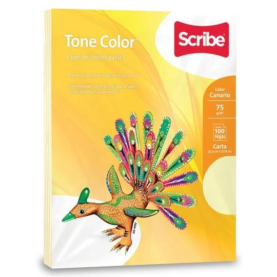 Bond  37kg Carta 75g Tonecolor c/100 Alebrijes Scribe® [Cien hojas] - Image 2