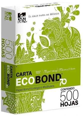 Bond Ecobond-70 paquete c/500 35kg Blanco 95% Carta 70g Copamex® [Resma]