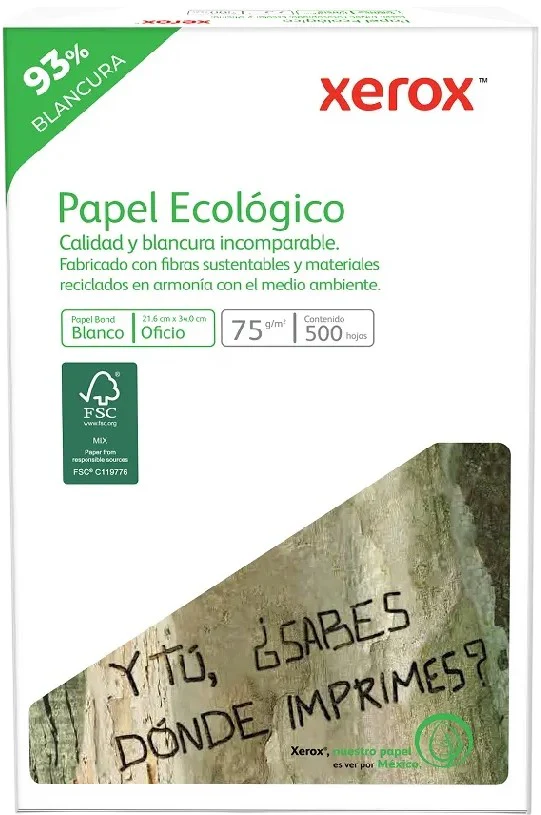 Bond Ecológico pack c/500 50kg Blanco 93% Oficio 75g Xerox® 003M02012 [Resma]