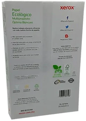 Bond Ecológico pack c/500 50kg Blanco 93% Oficio 75g Xerox® 003M02012 [Resma] - Image 3