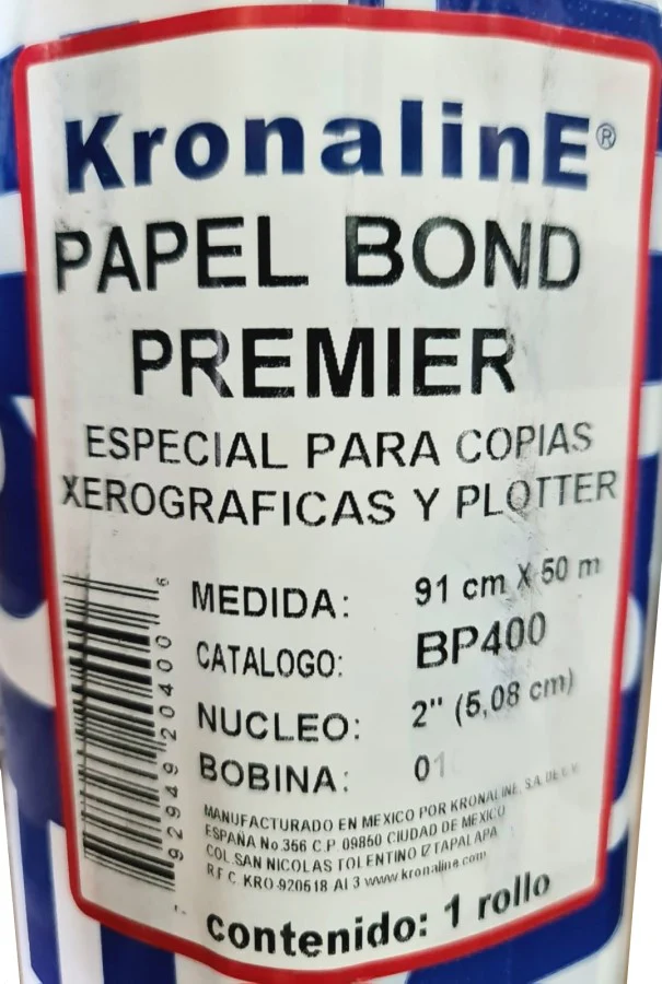 Bond Rollo p/Plotter Blanco 100° Premier 75 g/m² KronalinE® [Rollo] - Image 5