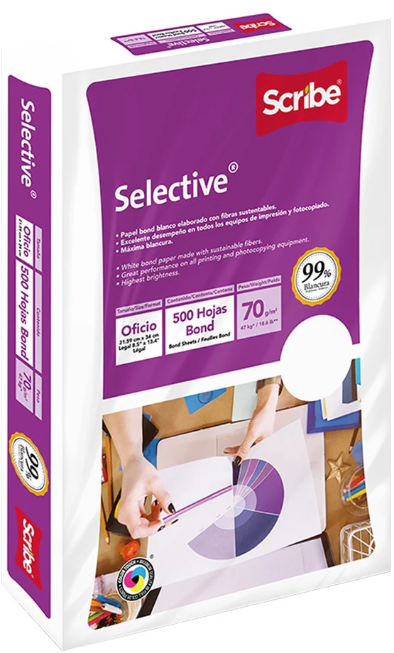 Bond Selective paquete c/500 50kg Blanco 99% Oficio 70g Scribe® 5391 [Resma] - Image 2