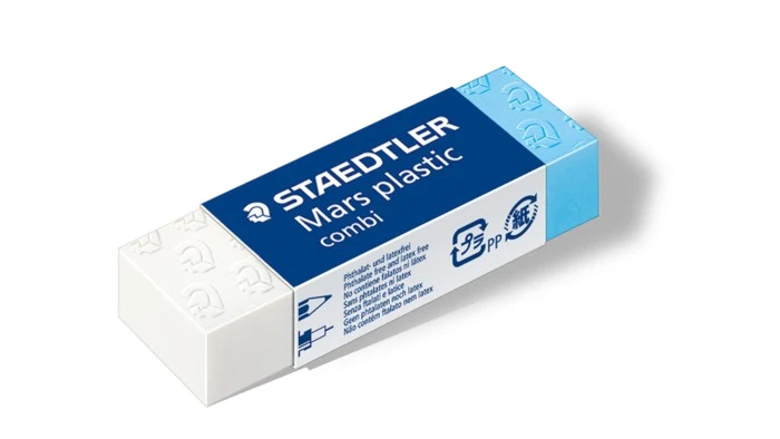 Borrador Mars® Plástic Combi Azul-Blanco Staedtler® 526 508 02 [Pieza]