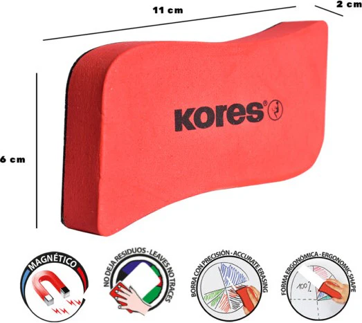Borrador p/Pizarrón Magnético Fieltro Rojo Kores® 208606 [Pieza] - Image 3