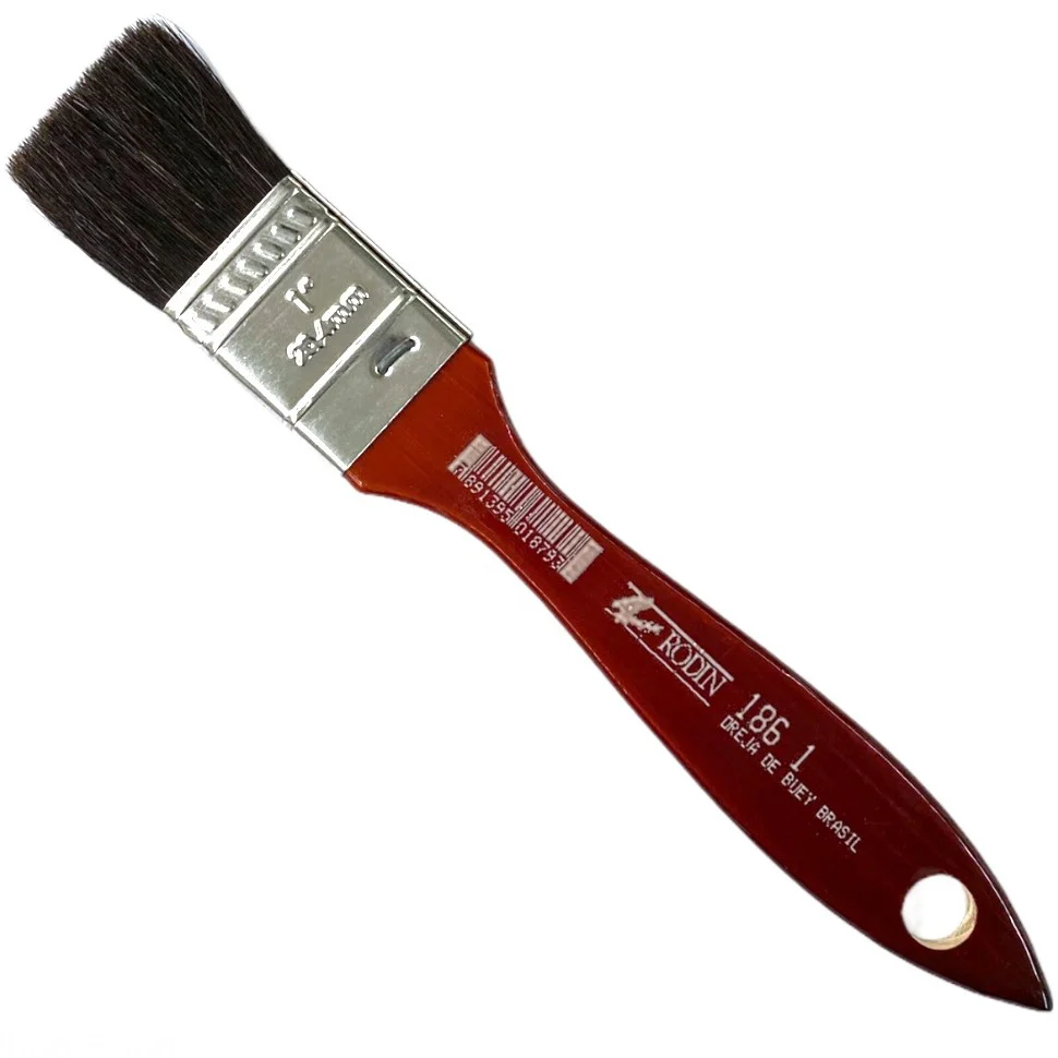 Brocha Oreja de Buey s/186 Recta 1" Castaño Corta Tigre® [Pieza]