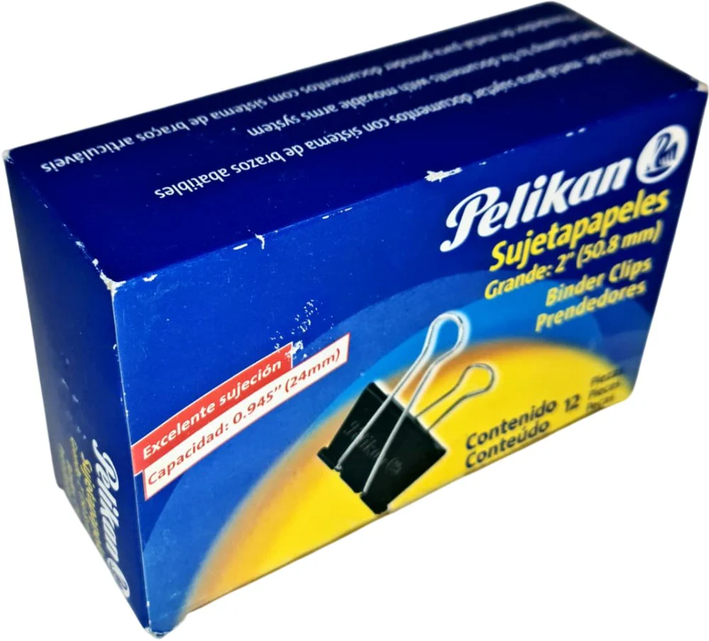 Broche Sujeta Papel  c/12  Negro Chico Mediano Grande Pelikan® [Caja] - Image 5