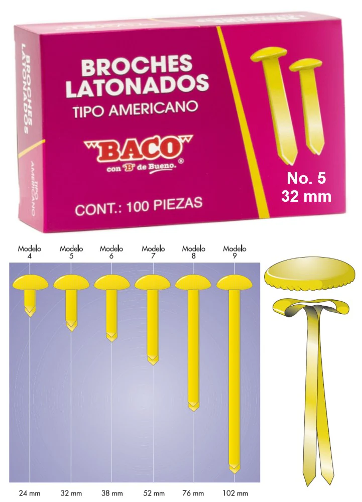 Broches Latonados Baco® [Caja] - Image 12