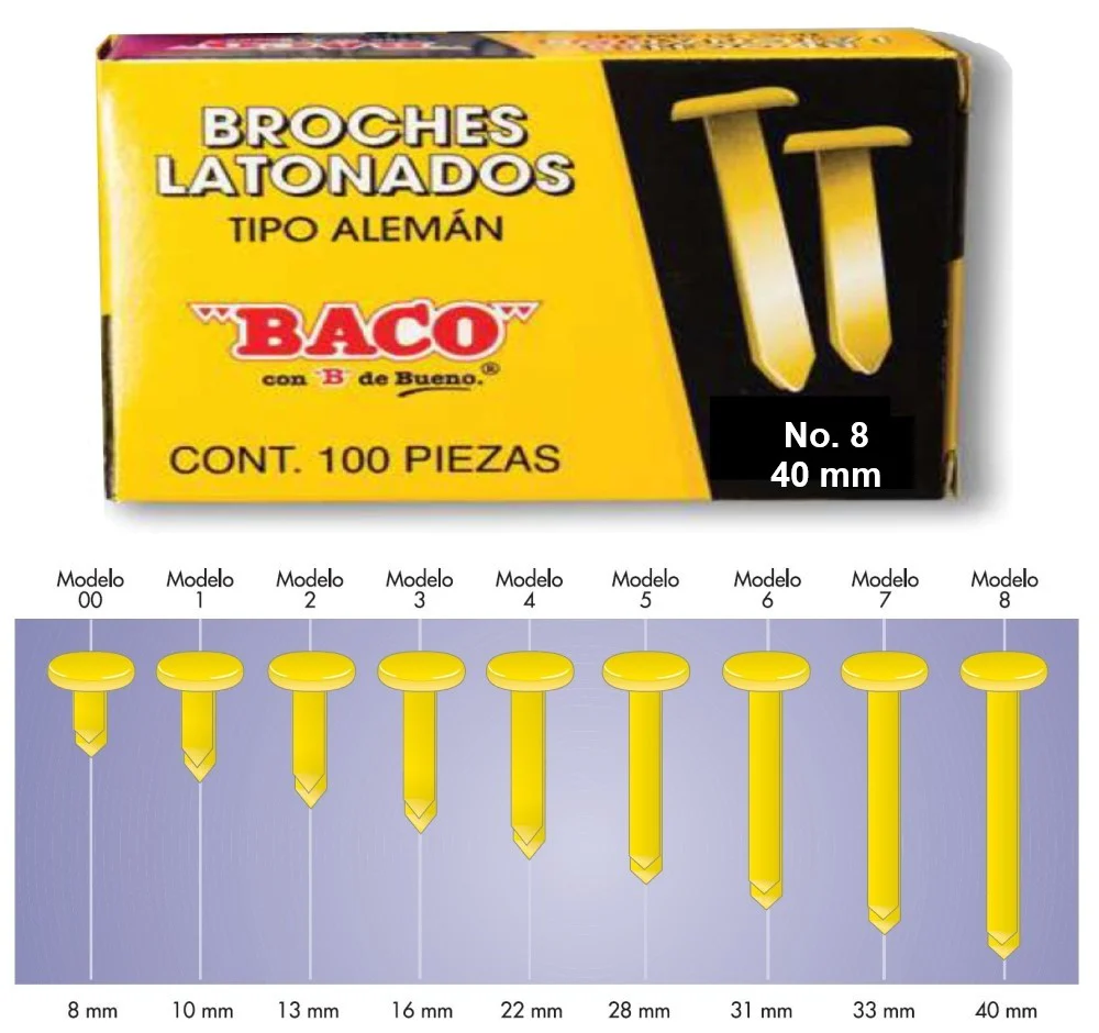 Broches Latonados Baco® [Caja] - Image 8