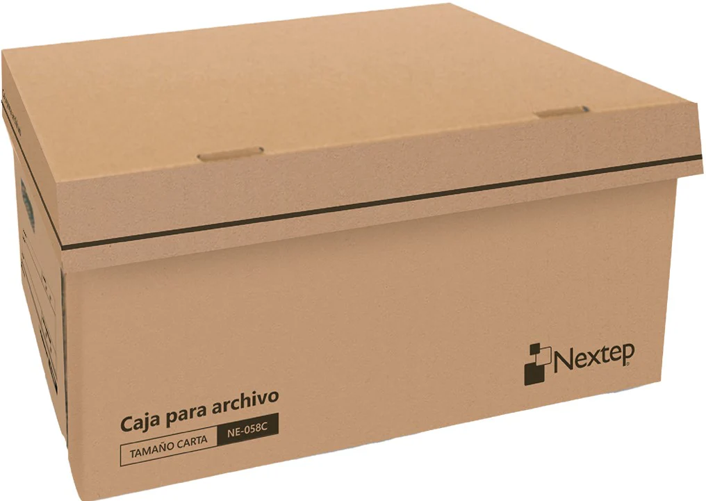 Caja Archivo de Cartón 48×30½×24.2cmTapa Integra Kraft Carta Nextep® NE-058C [Pieza]