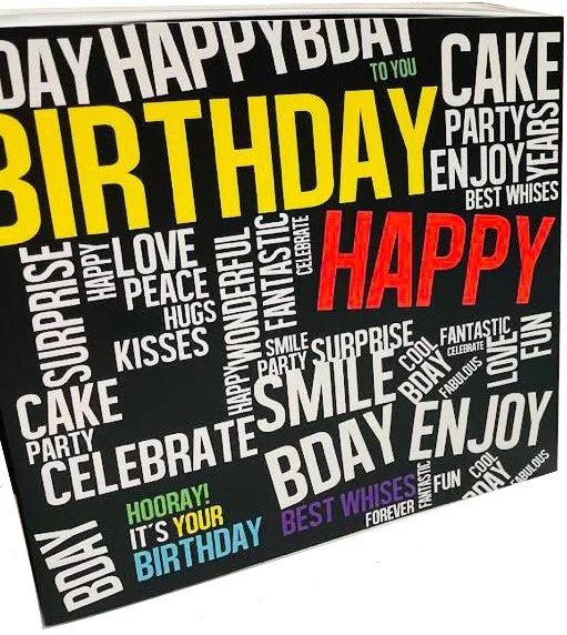 Caja Cartón Festejos Cumpleños/Dia del Padre 22×22×8cm Ware’s® Kingdom [Pieza]