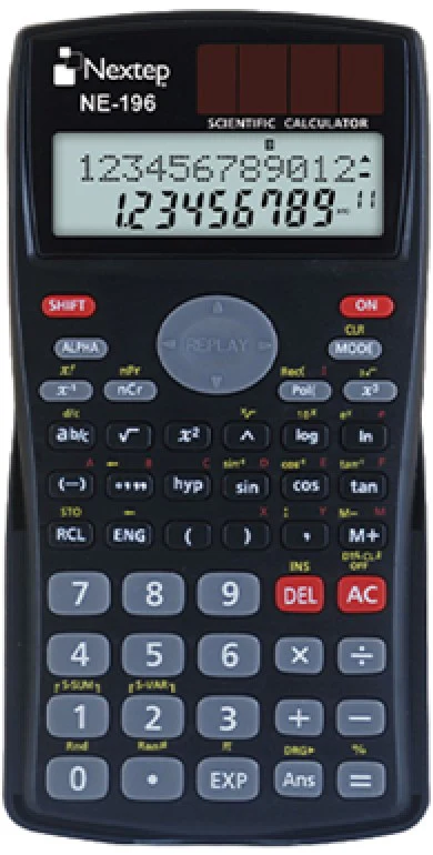 Calculadora Científica 240 Funciones Doble Linea 10+2 Dígitos Nextep® NE-196 [Pieza]