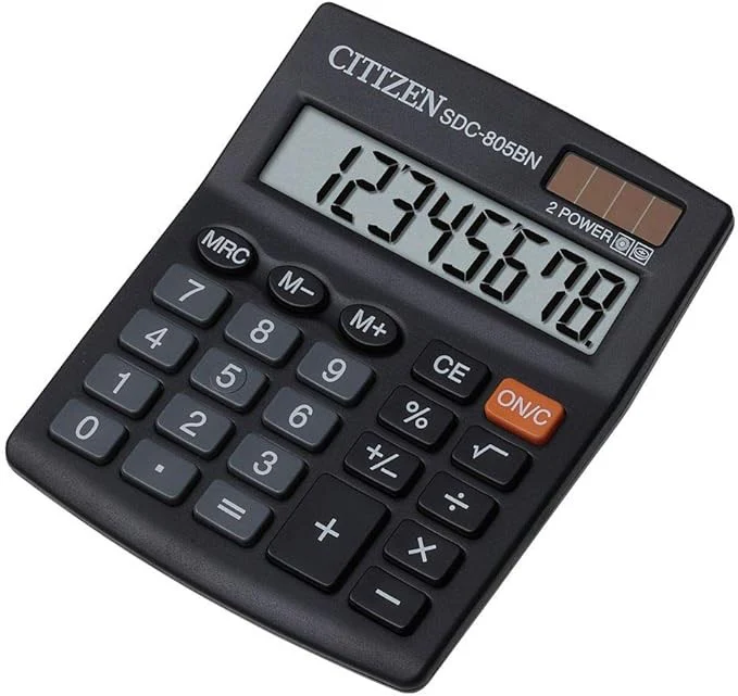 Calculadora Semi-Escritor 8 Dígitos Citizen® SDC-805BN [Pieza]