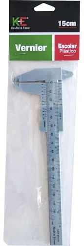 Calibrador Vernier Escolar Plástico c/Regla K+E® PV-01-150 [Pieza]