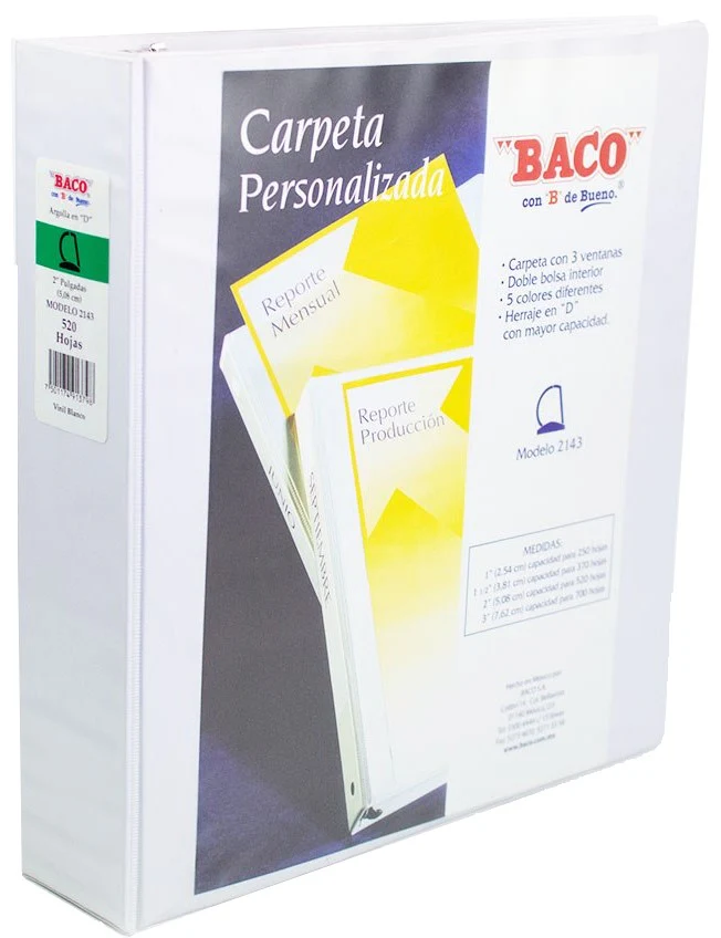Carpeta 3 Argollas "D"  Carta Baco® [Pieza] - Image 28