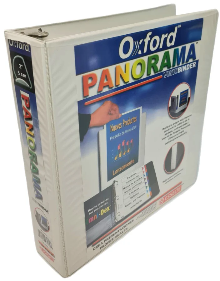Carpeta 3 Argollas "D" Panorama 2" Blanco Carta Oxford® 23204 [Pieza] - Image 2