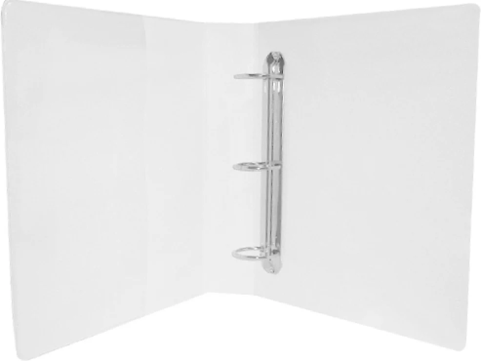 Carpeta 3 Argollas "D" Panorámica c/Cristal 1½" Blanco Carta Kinera® 9611BL [Pieza]