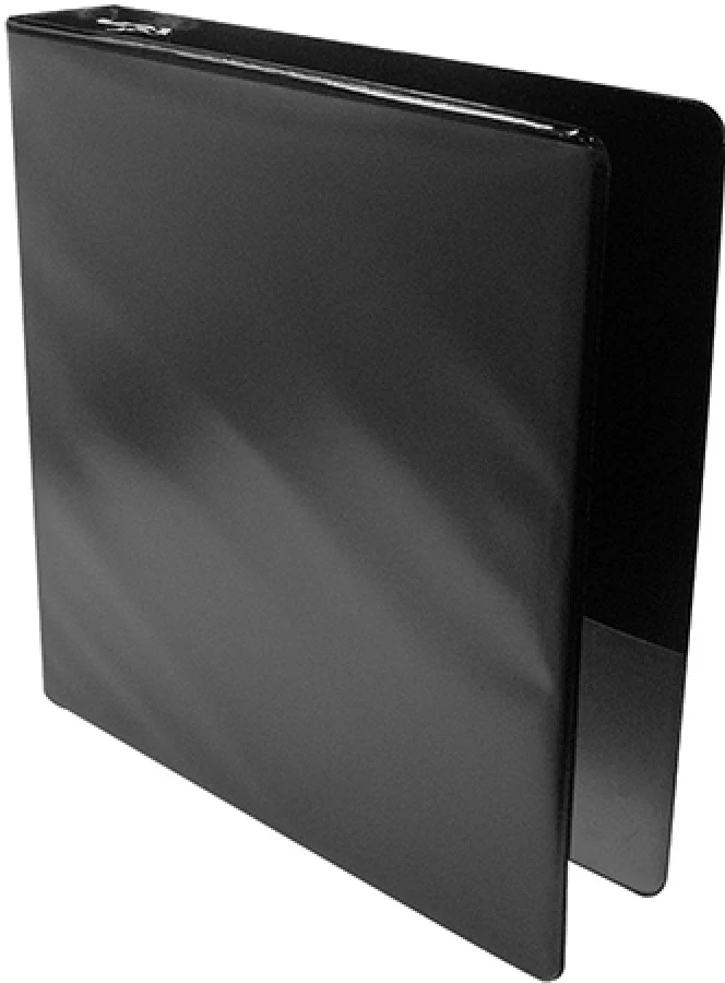 Carpeta 3 Argollas "D" Panorámica c/Cristal 1½" Negro Carta Kinera® 9611NE [Pieza]