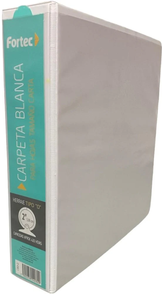 Carpeta 3 Argollas "O" 2" Blanco Carta Fortec® CBO-2 [Pieza]