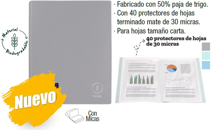 Carpeta PlásticaMultimica c/40 Ecológico Colores Carta Barrilito® FECO1 [Pieza]