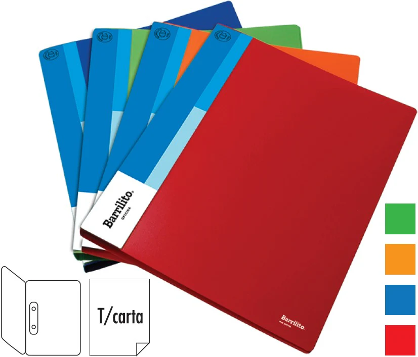 Carpeta Polipropileno c/Palanca Colores Carta Barrilito® QCP338. [Pieza]