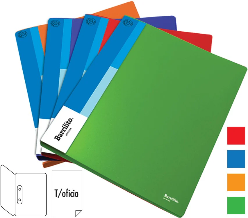 Carpeta Polipropileno c/Palanca Colores Oficio Barrilito® QOP339. [Pieza]