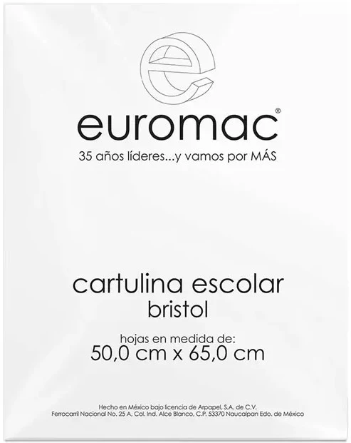 Cartulina Bristol  152g 50×65 50kg Escolar Euro euromac® [Hoja] - Image 3