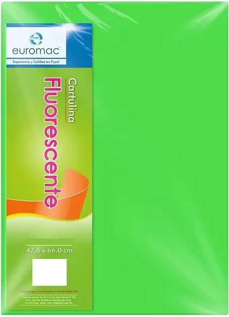 Cartulina Fluorescente  179g  47.5×66cm  Eurocolor euromac® [Hoja] - Image 10