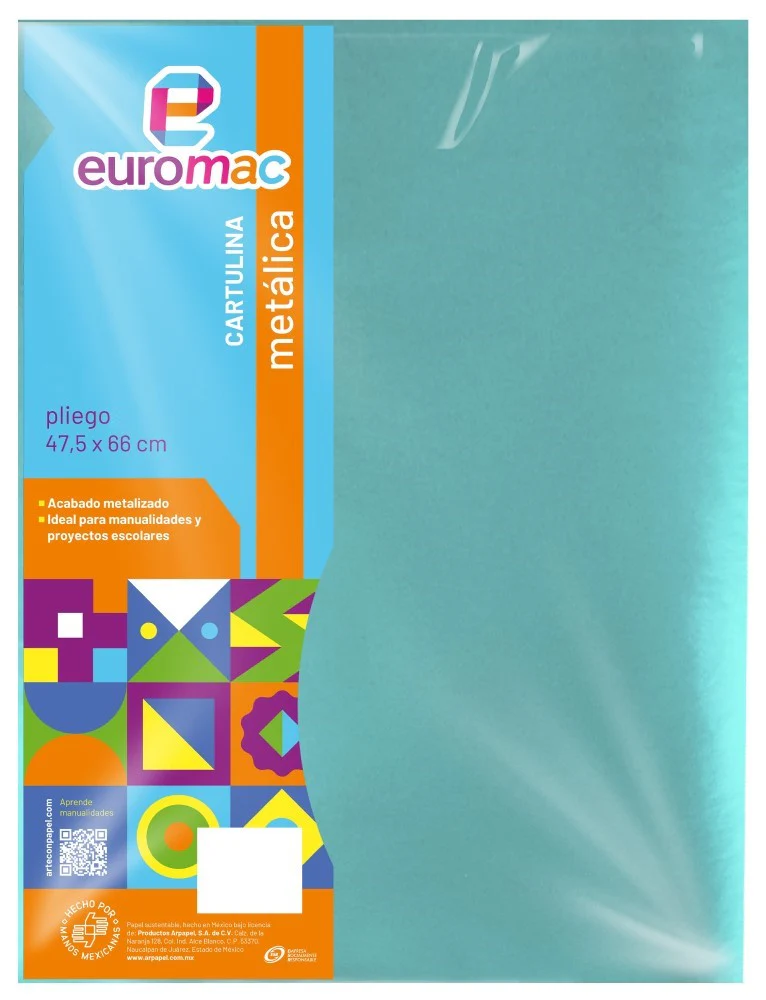 Cartulina Metálica  47.5×66cm  1/cara euromac® [Hoja] - Image 2
