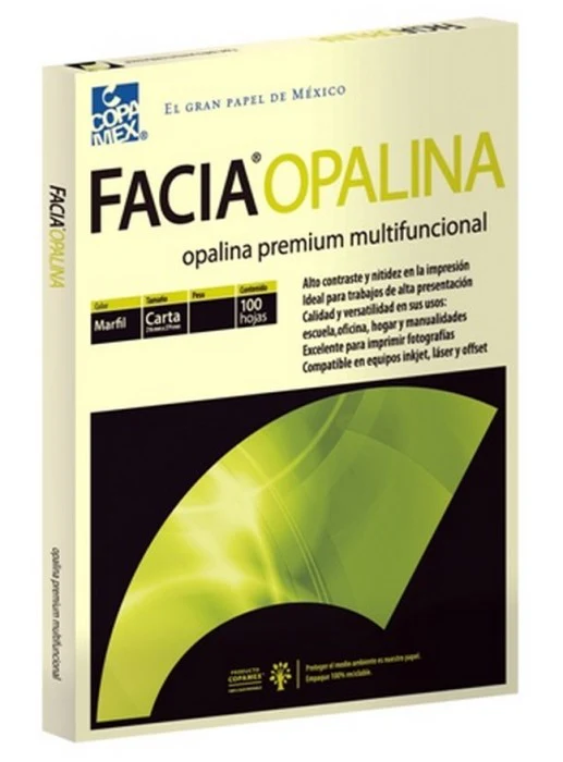Cartulina Opalina Facia pack c/100 225g Marfil Carta Copamex® [Cien hojas]