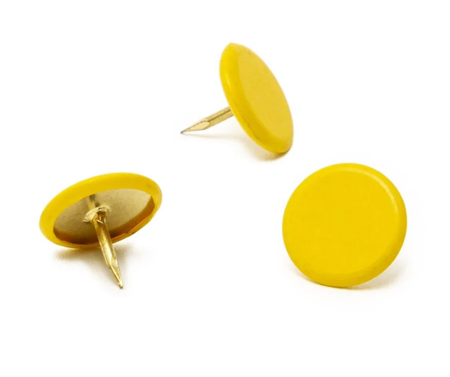 Chinchetas Cabeza Plástica Importada Amarillo c/50 Baco® CH011 [Caja] - Image 2