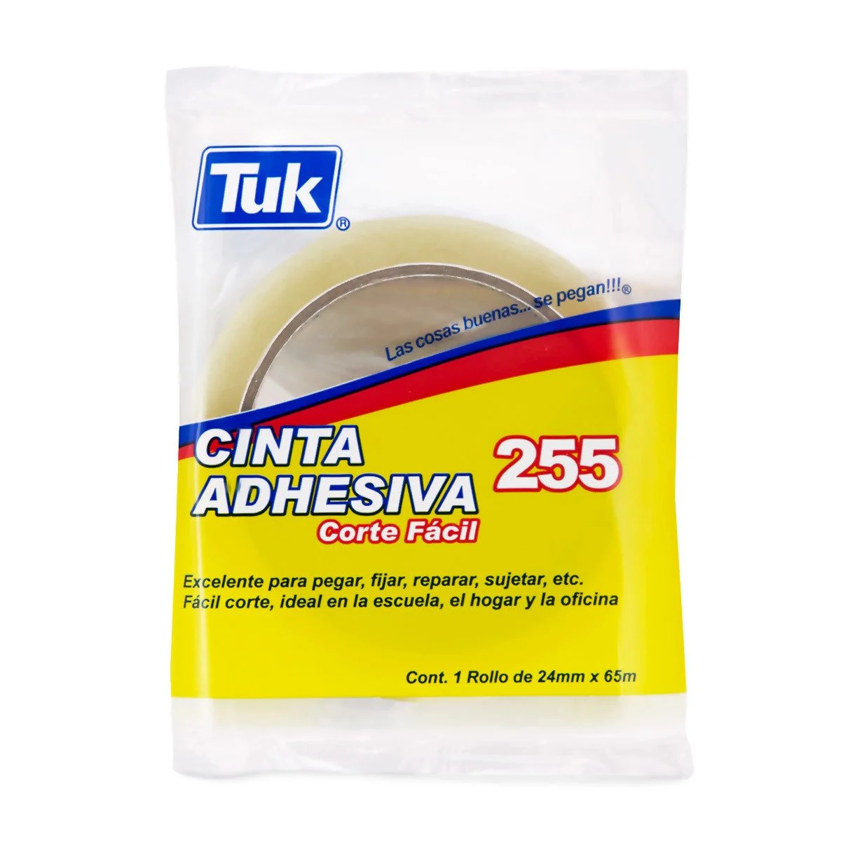 Cinta Adhesiva 255 Corte Fácil Transparente 24mm×65m Tuk® 265535 [Pieza]