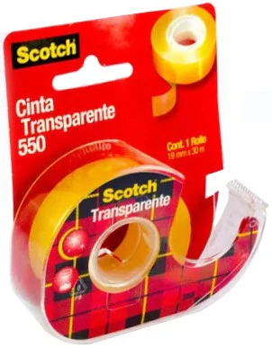 Cinta Adhesiva #550 c/Despachador Scotch Transparente 19mm×30m 3M® 5501833D [Pieza] - Image 2