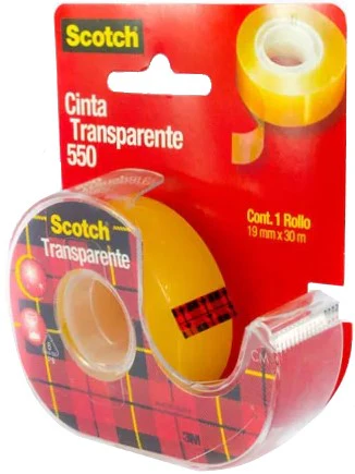 Cinta Adhesiva #550 c/Despachador Scotch Transparente 19mm×30m 3M® 5501833D [Pieza] - Image 3