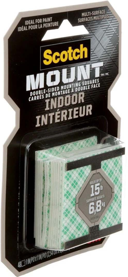 Cinta Adhesiva Doble Cara #111H de Espuma p/Montaje c/48 Blanco 25×25mm 3M® 70009117790 [Pieza]