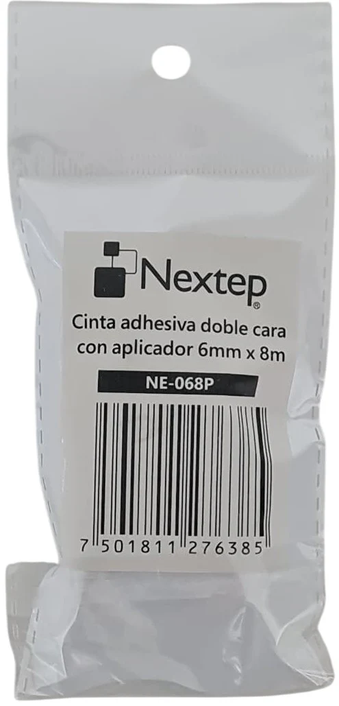 Cinta Adhesiva Doble Cara c/Dispensador 6mm×8m Nextep® NE-068P [Pieza] - Image 4