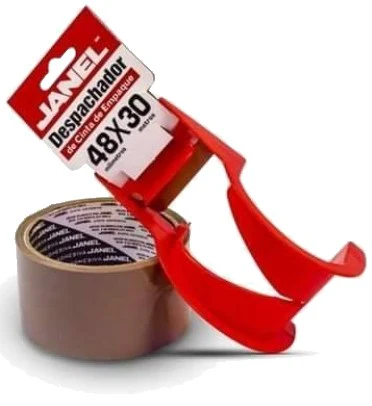 Cinta Adhesiva Empaque c/Despachador Canela 48mm×30m Janel® 4801564830100 [Pieza]