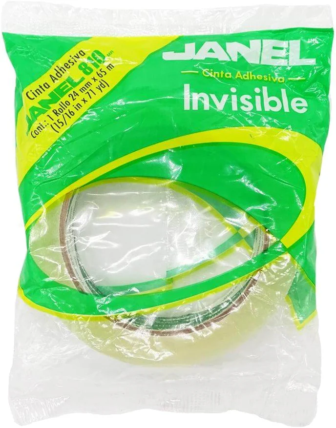 Cinta Adhesiva Invisible #810 Invisible 24mm×65m Janel® 8102465100 [Pieza]