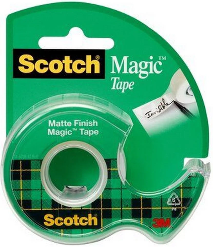 Cinta Adhesiva Invisible #810 Mágica c/Desp.Scotch Invisible 19mm×7.6m 3M® 105NA [Pieza]