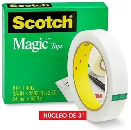 Cinta Adhesiva Invisible #810 Mágica Invisible 24mm×65m 3M® 70-0160-7705-2 [Pieza]