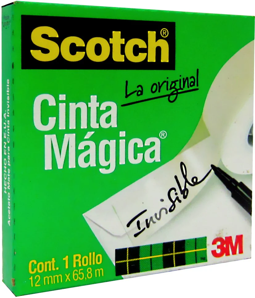 Cinta Adhesiva Invisible #810 Mágica Scotch® Invisible 12mm×65m 3M® [Pieza]