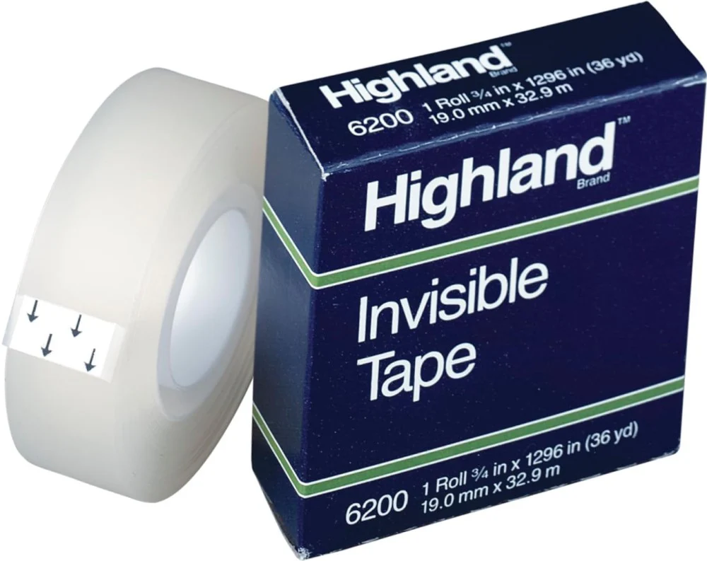 Cinta Adhesiva Invisible Highland™ 6200 Invisible 19mm×33m 3M® 70-0160-4670-1 [Pieza]