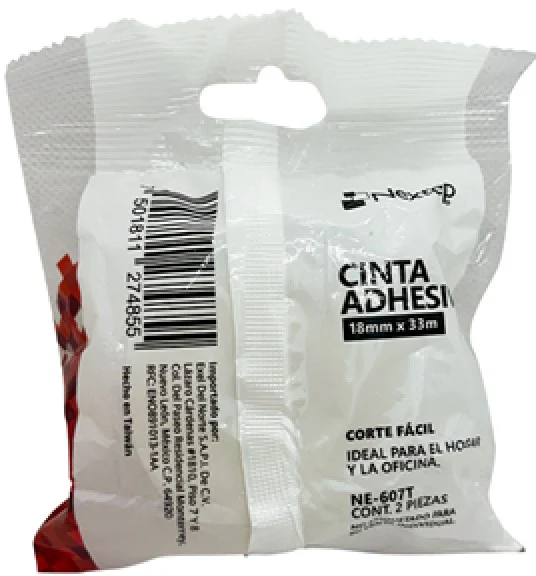 Cinta Adhesiva  Transparente Corte Fácil Bolsa c/2 Nextep® [Paquete] - Image 2