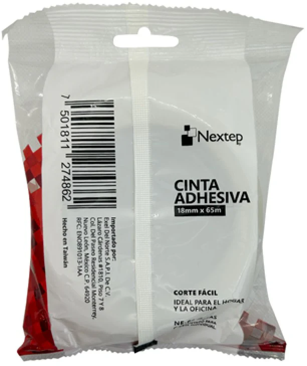 Cinta Adhesiva  Transparente Corte Fácil Bolsa c/2 Nextep® [Paquete] - Image 6