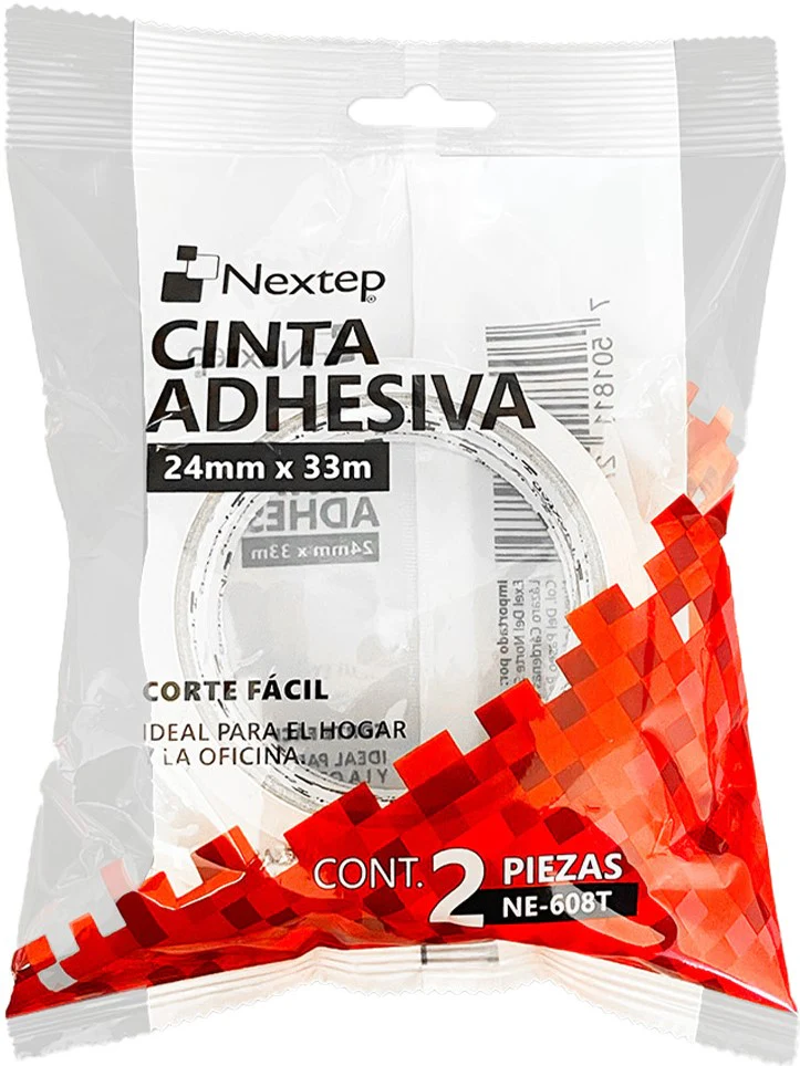 Cinta Adhesiva  Transparente Corte Fácil Bolsa c/2 Nextep® [Paquete] - Image 9