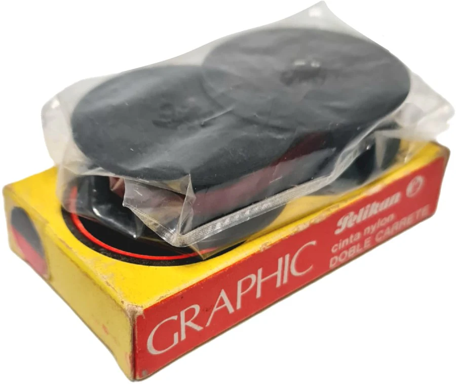 Cinta p/Máquina Graphic Doble Carrete Mecan Negro-Rojo Nylo 13mm×10m Pelikan® [Pieza] - Image 2