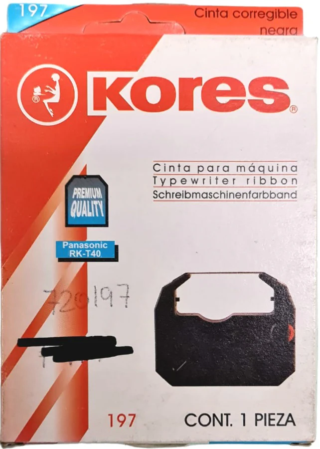 Cinta p/Máquina Panasonic RK-T40 197 #197 Kores® [Pieza]